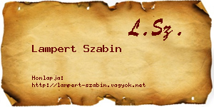 Lampert Szabin névjegykártya